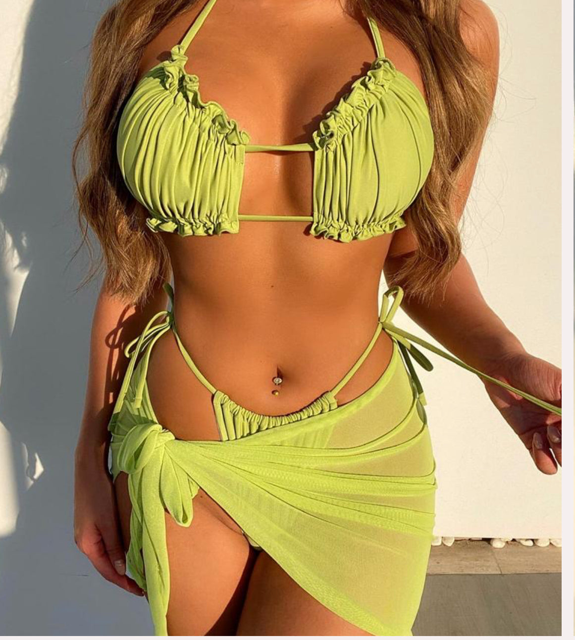 Lime Light 3 piece Bikini